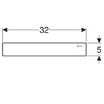 Embellecedor Geberit para sifón de pared, tapa de acero inoxidable cepillado: Acero inoxidable cepillado